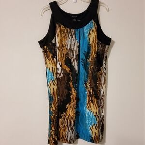 ND New Directions Petite Multi Colored Sleeveless  Dress Size PXL